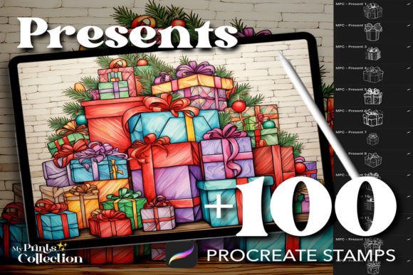 100 Procreate Christmas Presents Stamps: A Digital Artist’s Guide to Festive Creativity