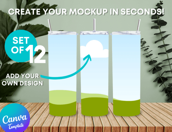 20 Oz Skinny Tumbler Plant Mockup: A Practical Design Asset for Creative Professionals