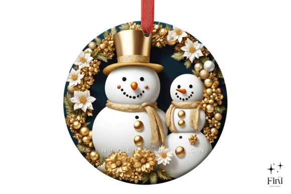 3D Cute Snowman Christmas Ornament