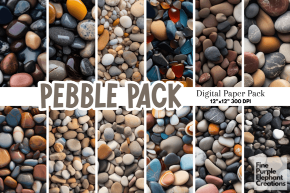 Beach Pebble Rocks Texture Paper