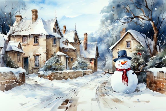Christmas Watercolor Landscape: A Timeless Art Form for Festive Decor and Creative Expression