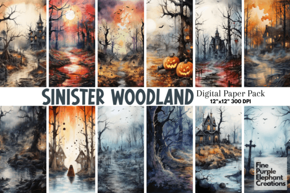 Embracing the Eerie: The Rise of Watercolor Scary Woods Halloween in Creative Design