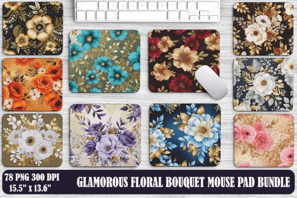Glamorous Floral Bouquet Mouse Pad: Elevating Workspaces with Elegance and Functionality