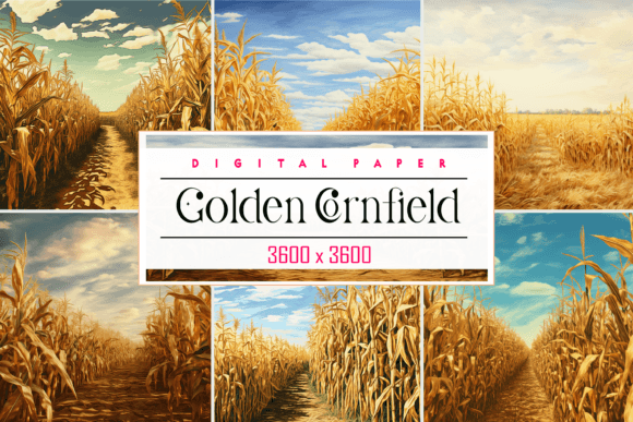 Golden Cornfield: A Versatile Background for Digital Creations