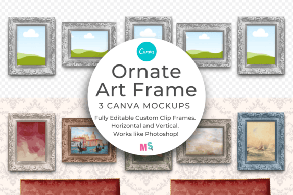 Ornate Art Frame Mockup for Canva: A Versatile Tool for Visual Storytelling