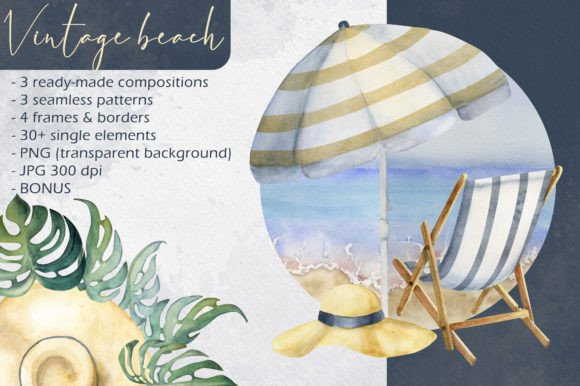 Vintage Beach Illustrations